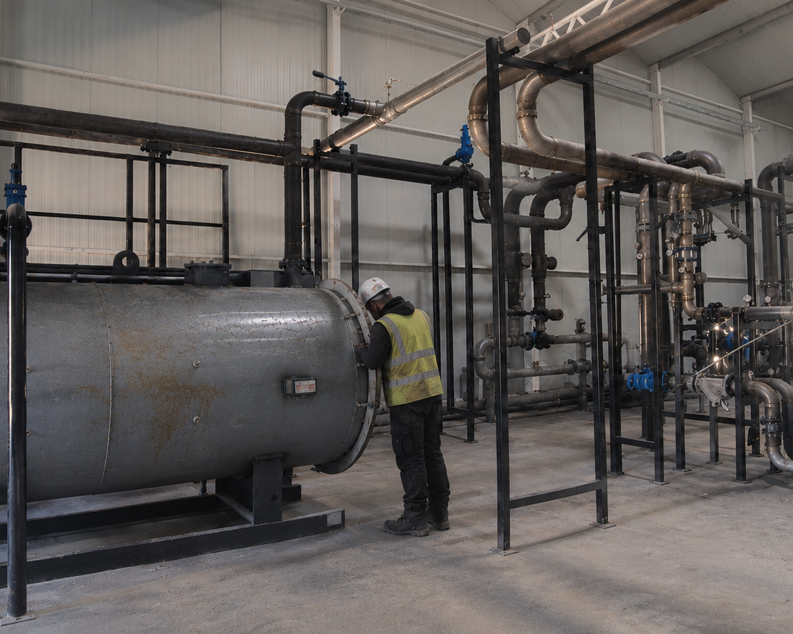 Industrial Boiler Room Inspection 1 | Central Electrical & Mechanical (NW) Ltd